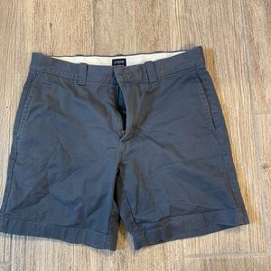 JCrew blue 7” chino shorts